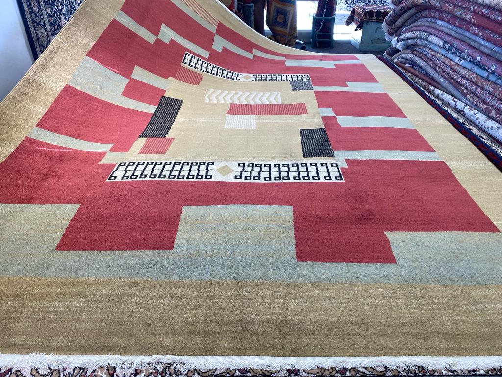 Kashkuli Gabbeh , Size: 365x275, red & beige, Mixture of Cotton & polyester, With certificate of authenticity and exchange warranty. Imported directly from Iran.