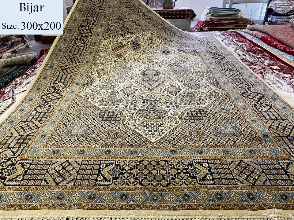 Persian Carpet Bijar, Size: 300x200 cm, wool on cotton, Valuation Certificate of R15000 and exchange warranty. Imported directly from Iran.